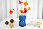 Meridian Hourglass Glass Vase, Cobalt Blue (3 sizes)
