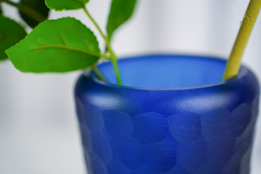 Meridian Hourglass Glass Vase, Cobalt Blue (3 sizes)