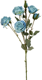 Vintage-Edge Garden Rose Stem, 66cm (6 heads)