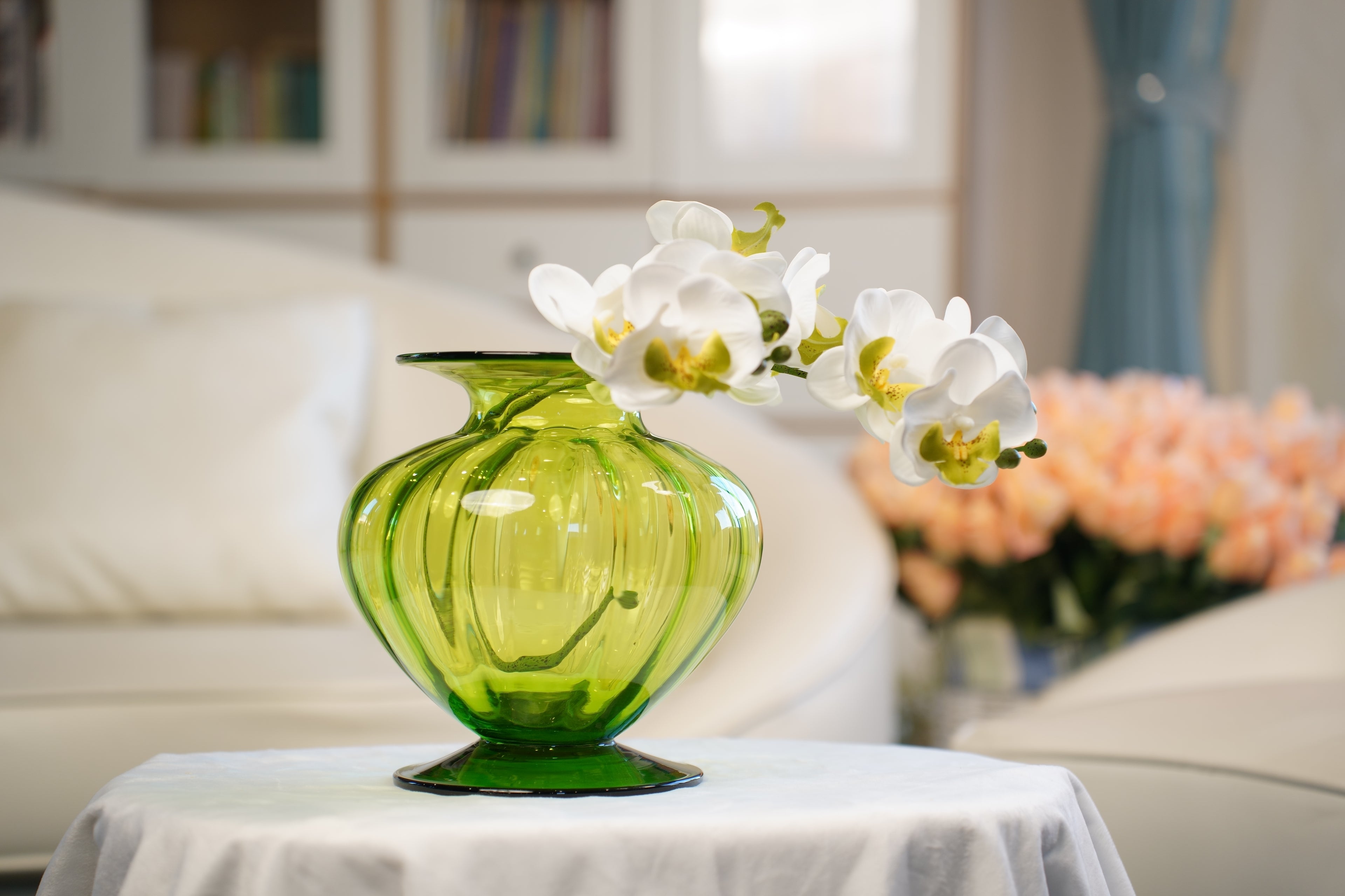 Palais Petite Pumpkin Footed Glass Vase (22 cm)