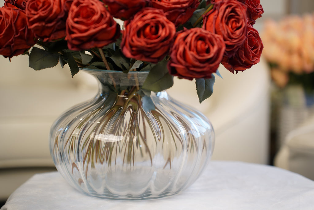 Palais Round Pumpkin Glass Vase (19 cm)