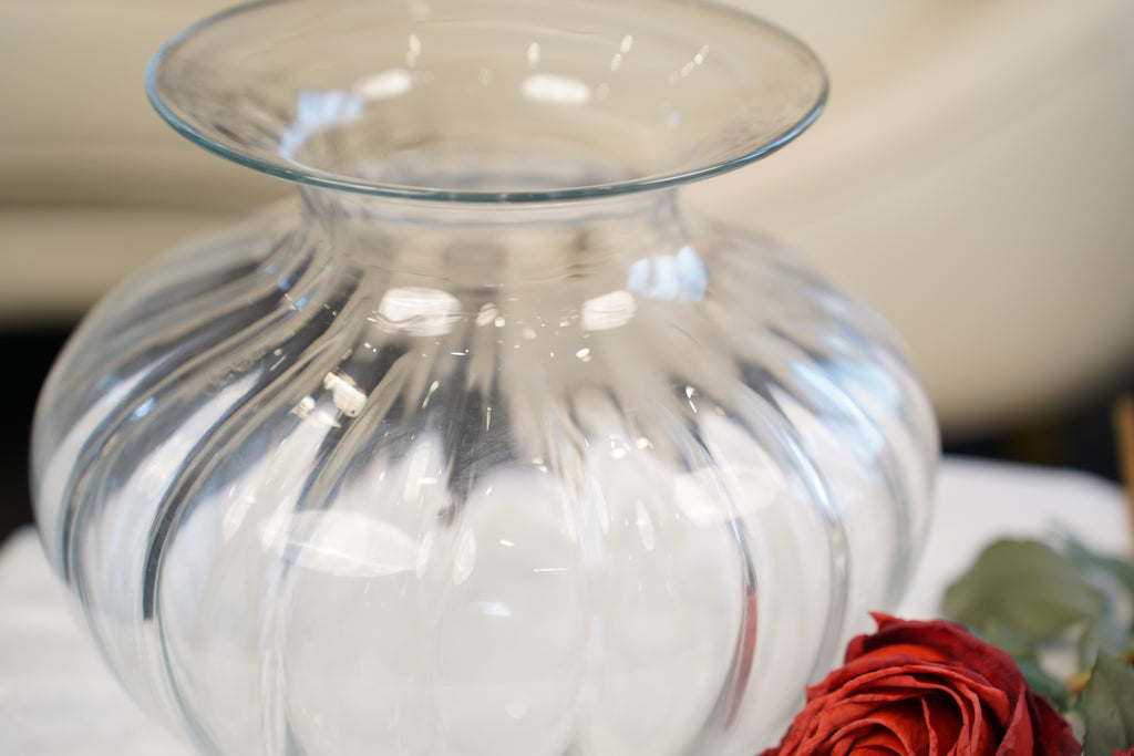 Palais Round Pumpkin Glass Vase (19 cm)