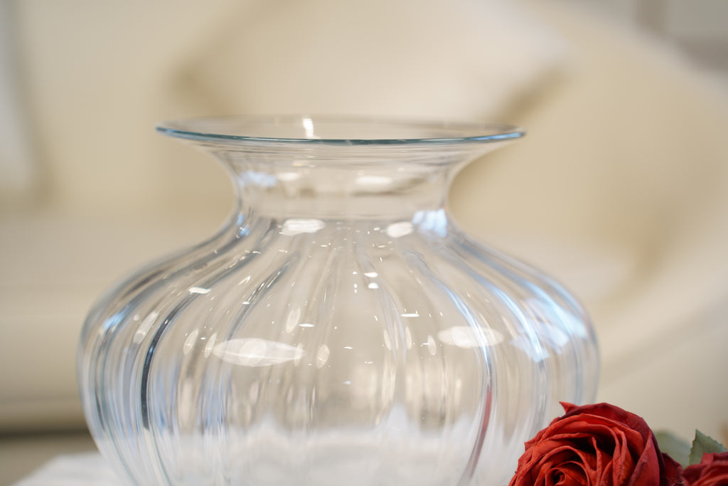 Palais Round Pumpkin Glass Vase (19 cm)