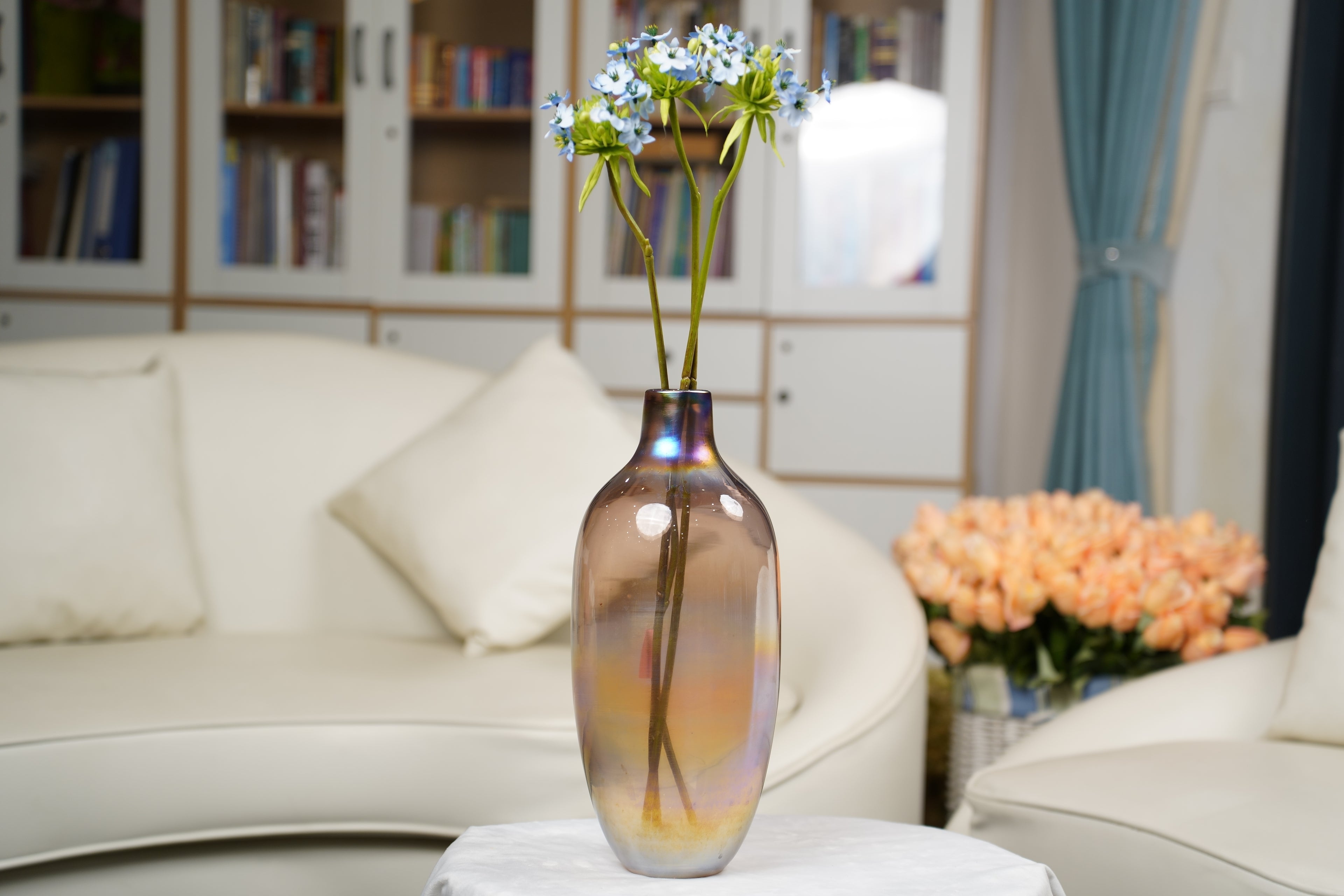 Iridescent Smoke Bottle Vase