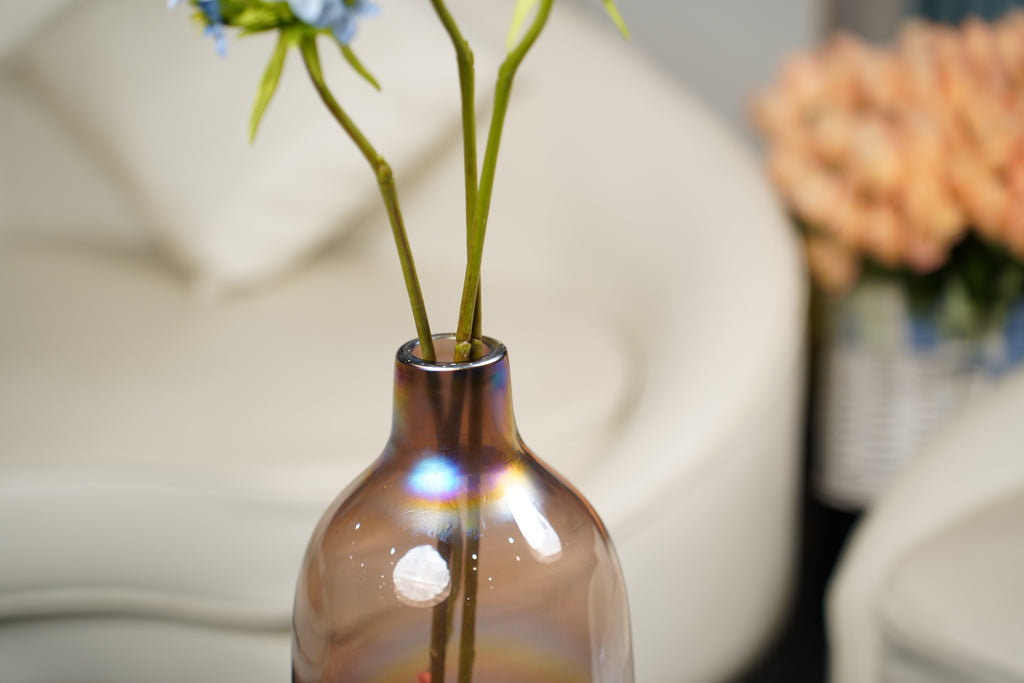 Iridescent Smoke Bottle Vase