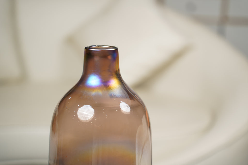 Iridescent Smoke Bottle Vase