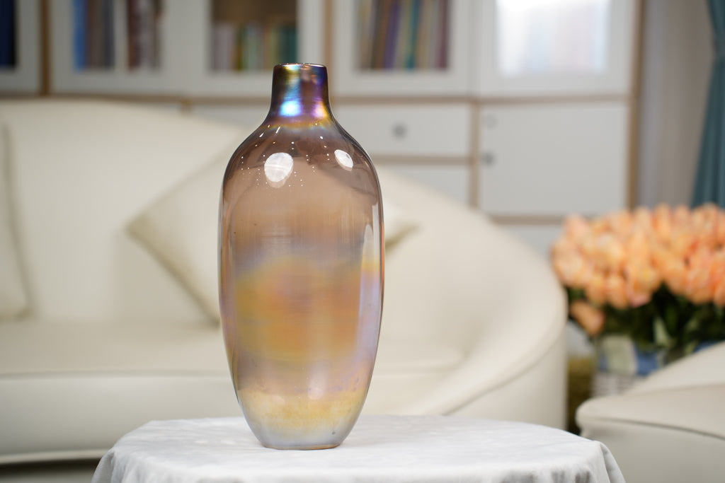 Iridescent Smoke Bottle Vase