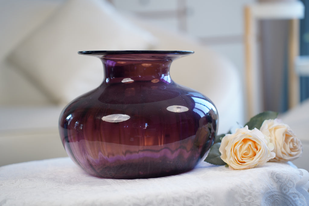 Palais Round Pumpkin Glass Vase (19 cm)