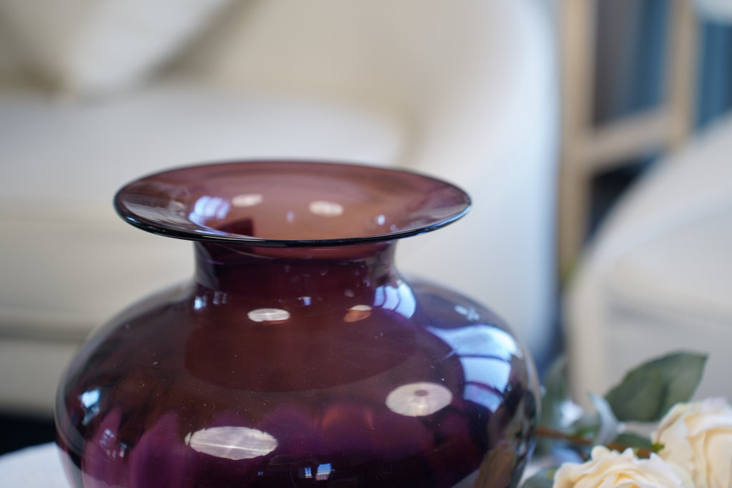 Palais Round Pumpkin Glass Vase (19 cm)
