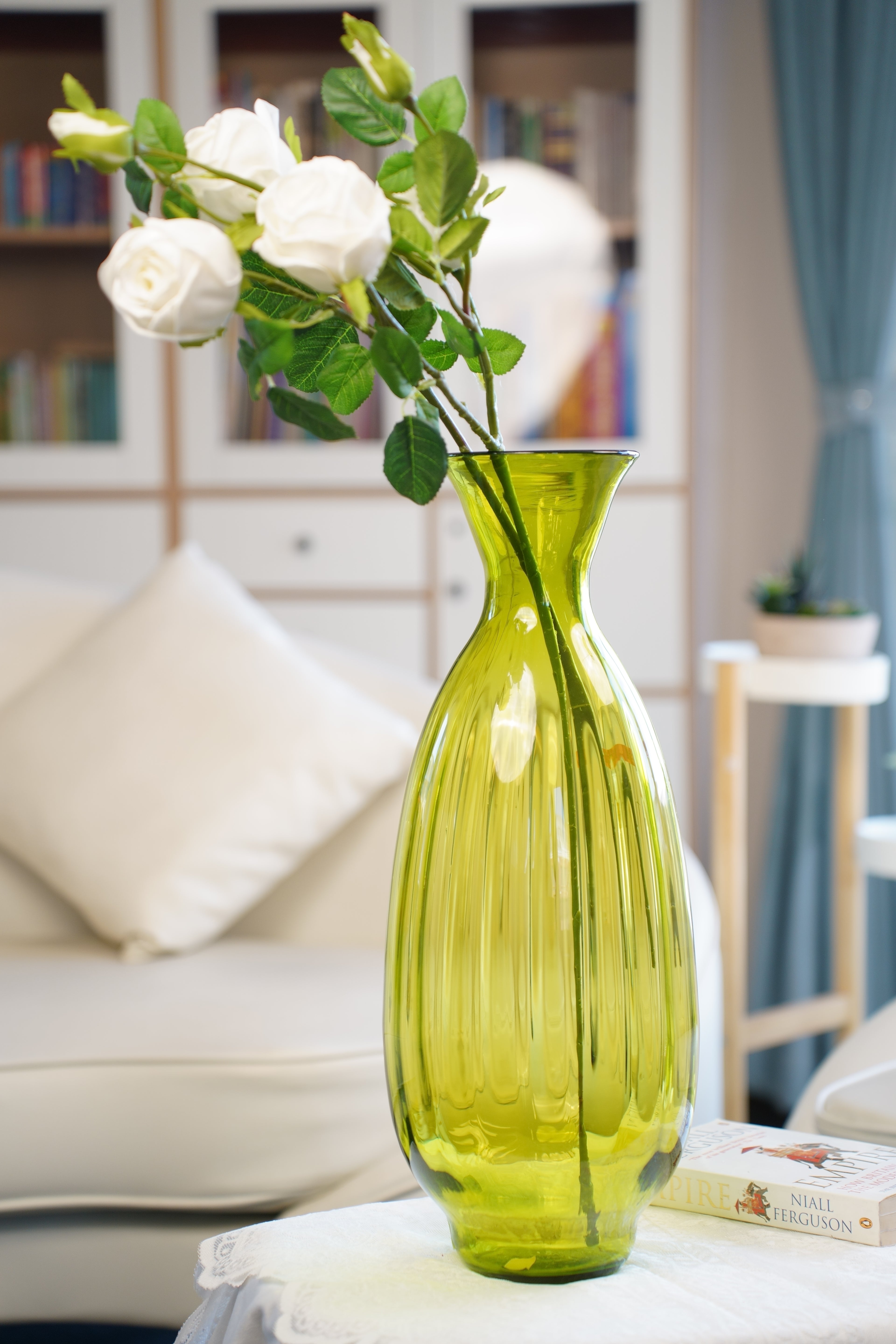Palais Lime Oval Glass Vase (50 cm)
