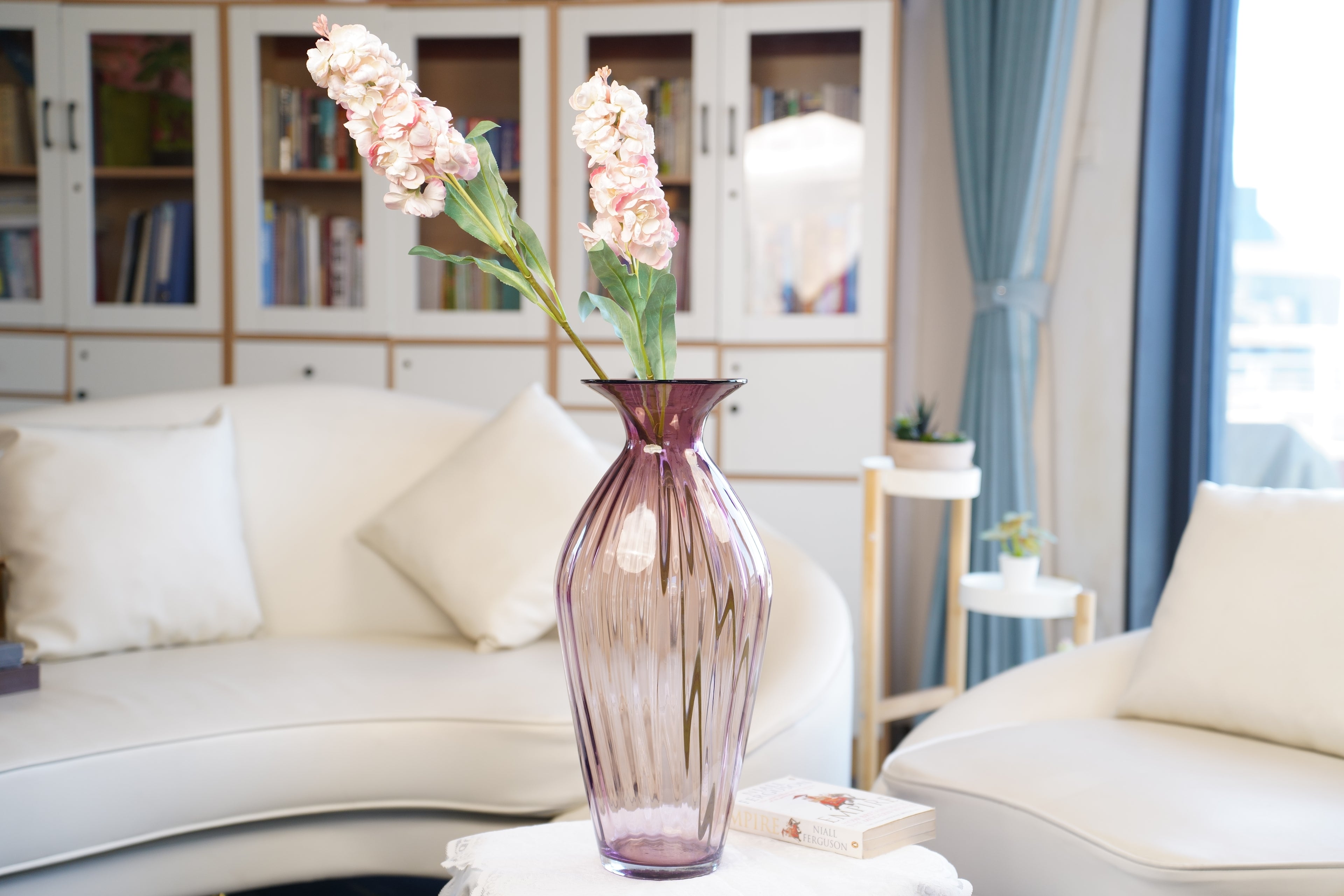 Palais Amethyst Amphora Glass Vase (48 cm)