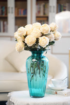 Palais Aqua Column Glass Vase (33 cm)