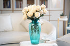 Palais Aqua Column Glass Vase (33 cm)