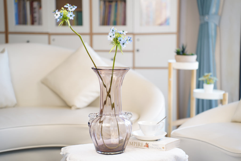 Palais Scroll-Handle Glass Vase (35 cm)