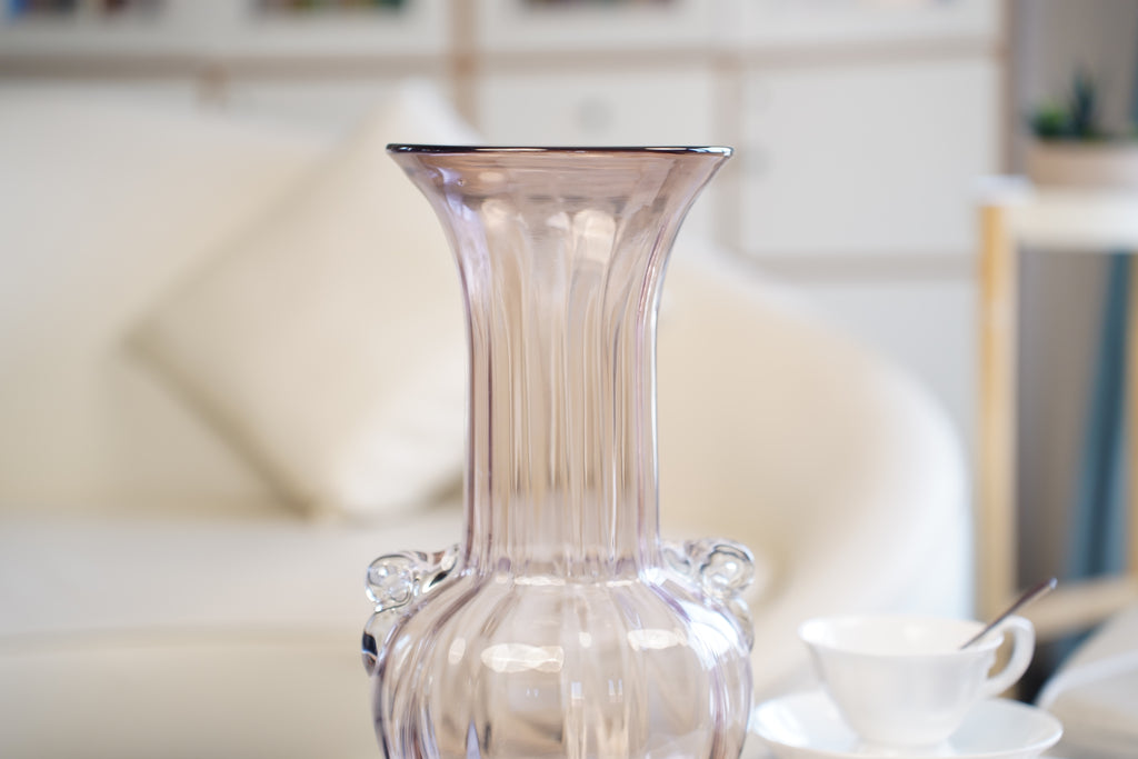 Palais Scroll-Handle Glass Vase (35 cm)