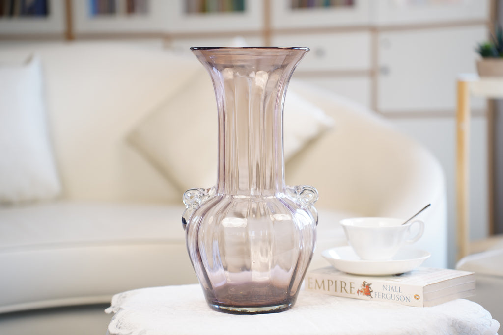 Palais Scroll-Handle Glass Vase (35 cm)