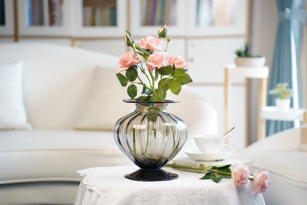 Palais Petite Pumpkin Footed Glass Vase (22 cm)