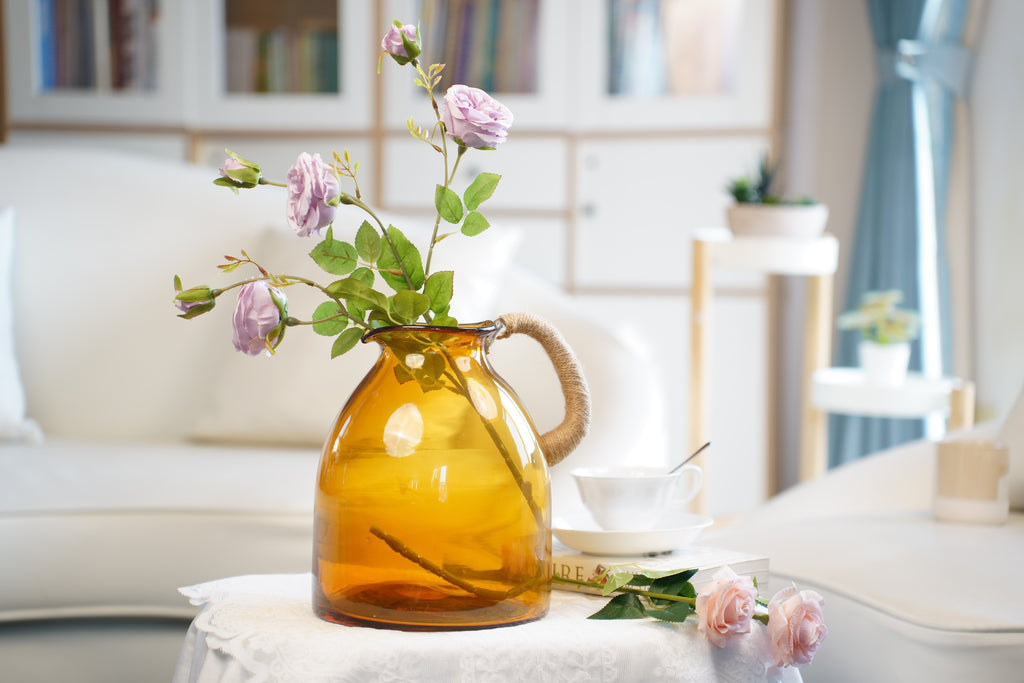 Harbour Amber Glass Jug Vase (3 sizes)
