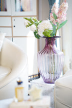 Palais Amethyst Fluted Glass Vase (48 cm)