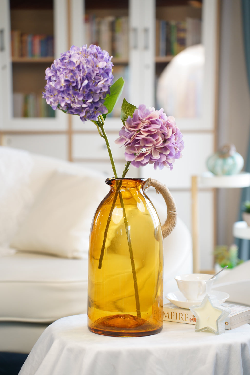 Harbour Amber Glass Jug Vase (3 sizes)