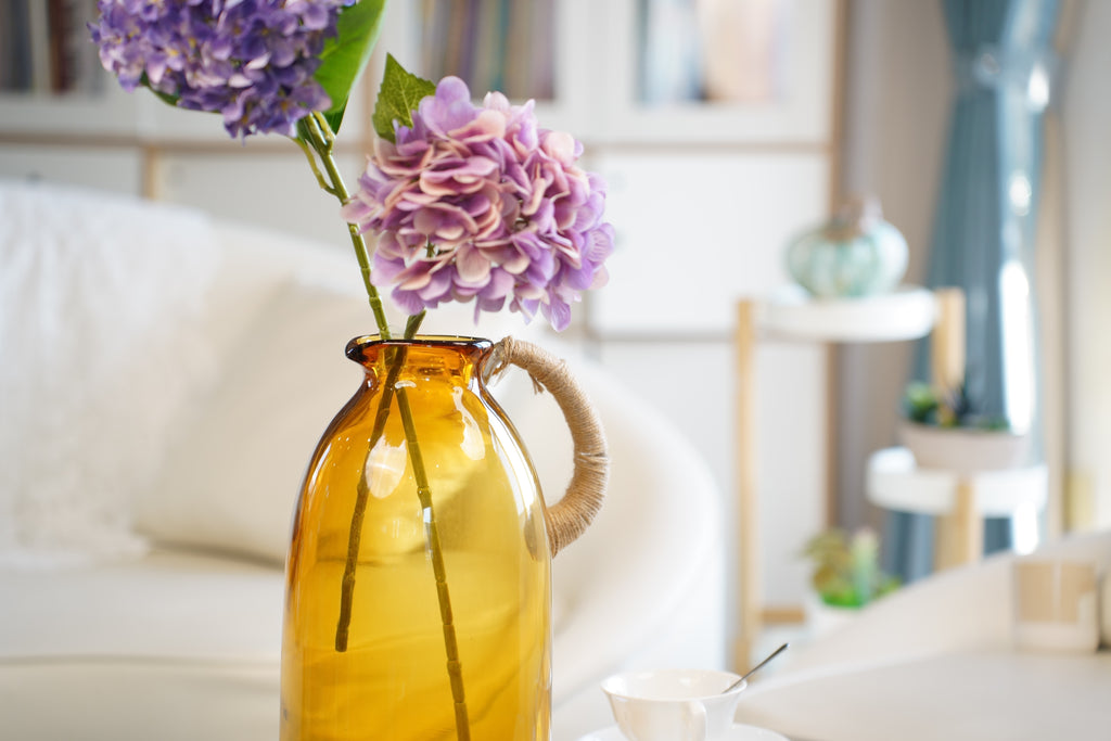 Harbour Amber Glass Jug Vase (3 sizes)