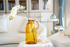 Harbour Amber Glass Jug Vase (3 sizes)