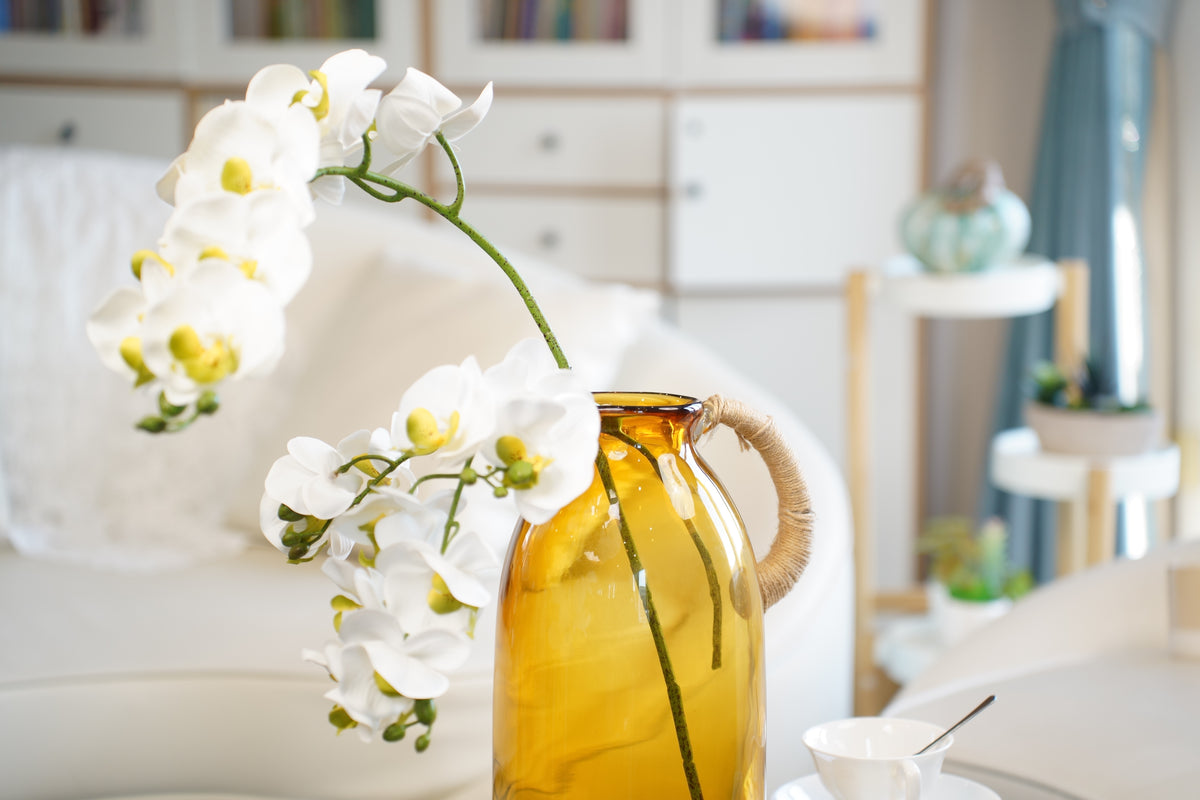 Harbour Amber Glass Jug Vase (3 sizes)