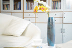 Nocturne Aqua Sculptural Vase, 49 cm