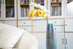 Nocturne Aqua Sculptural Vase, 49 cm