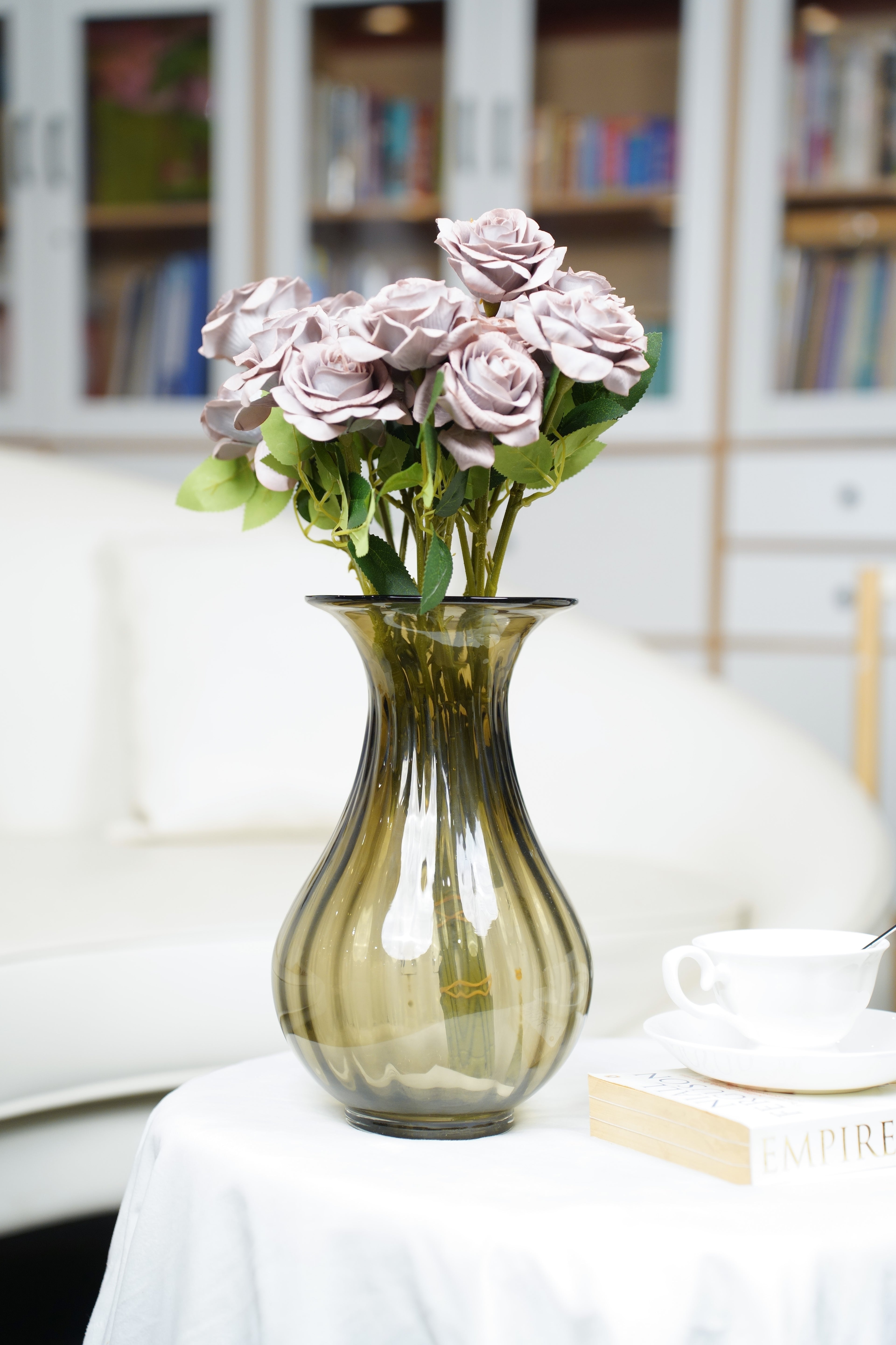 Painterly Rose Stem, 43cm