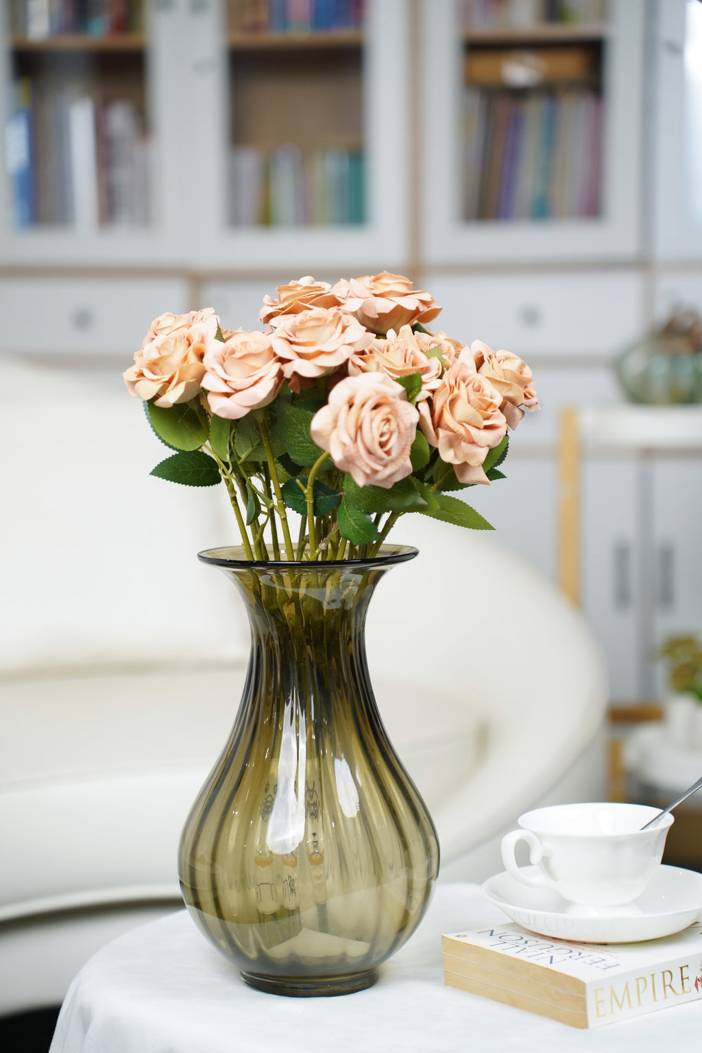 Painterly Rose Stem, 43cm