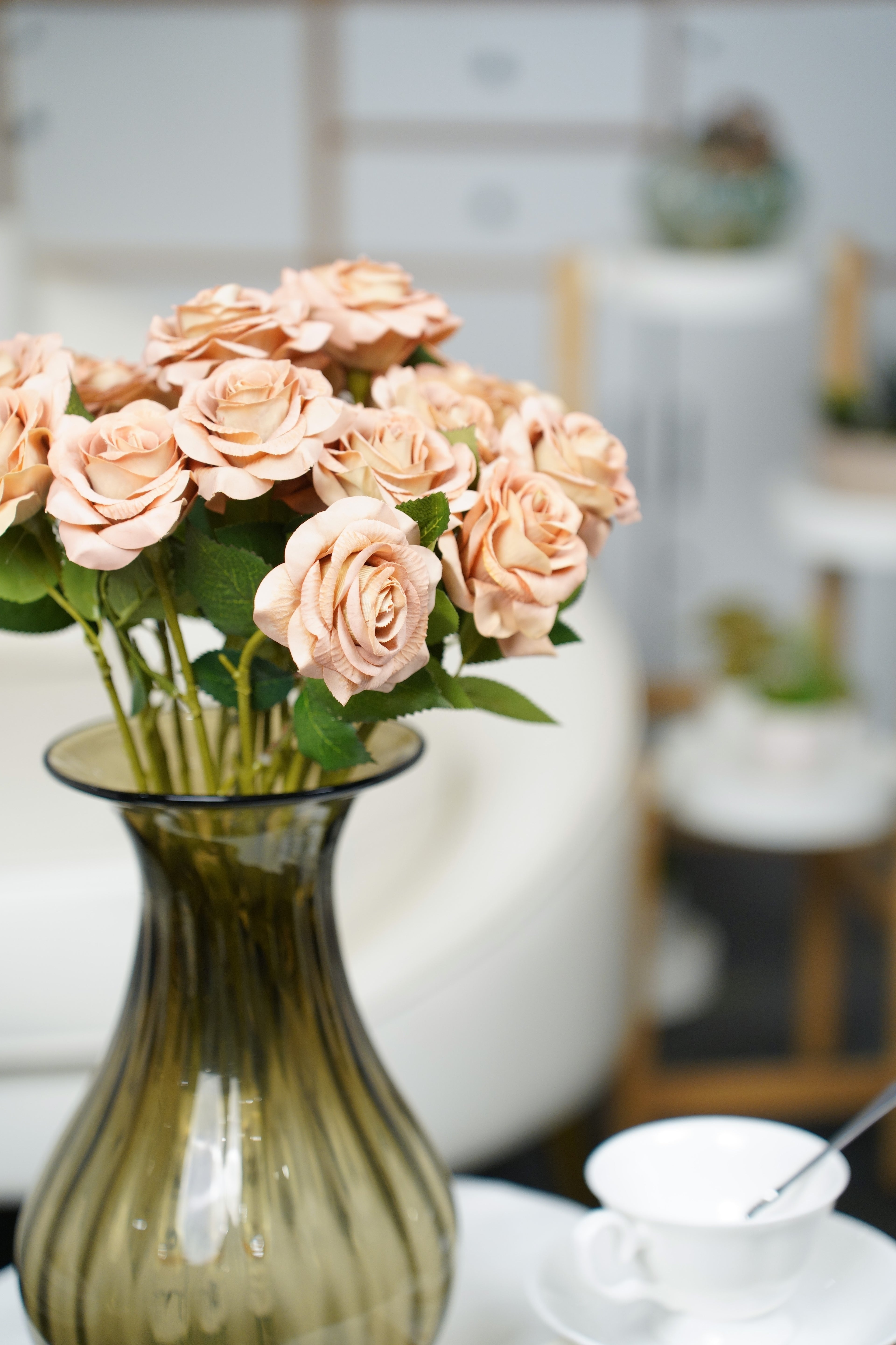 Painterly Rose Stem, 43cm