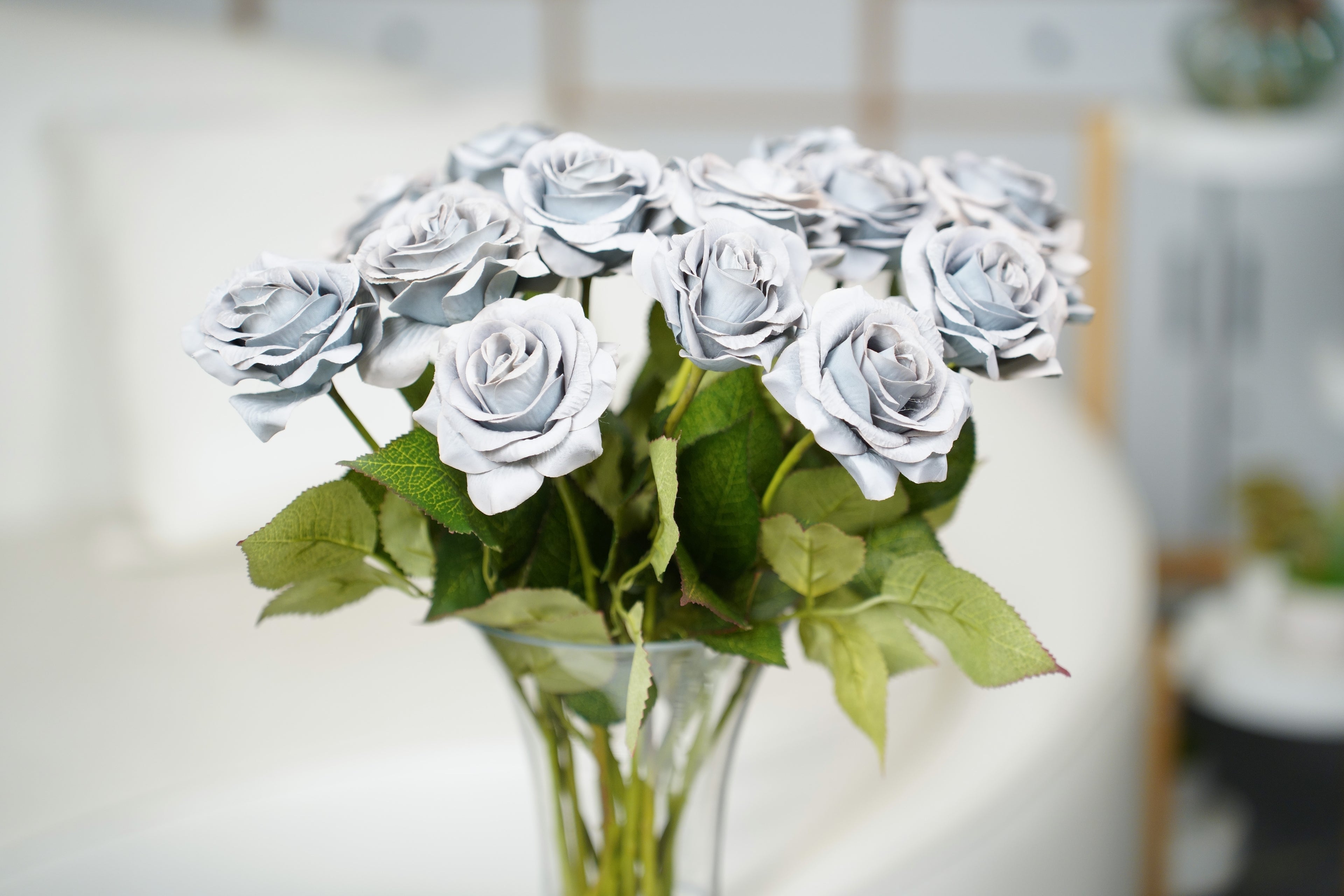 Painterly Rose Stem, 43cm