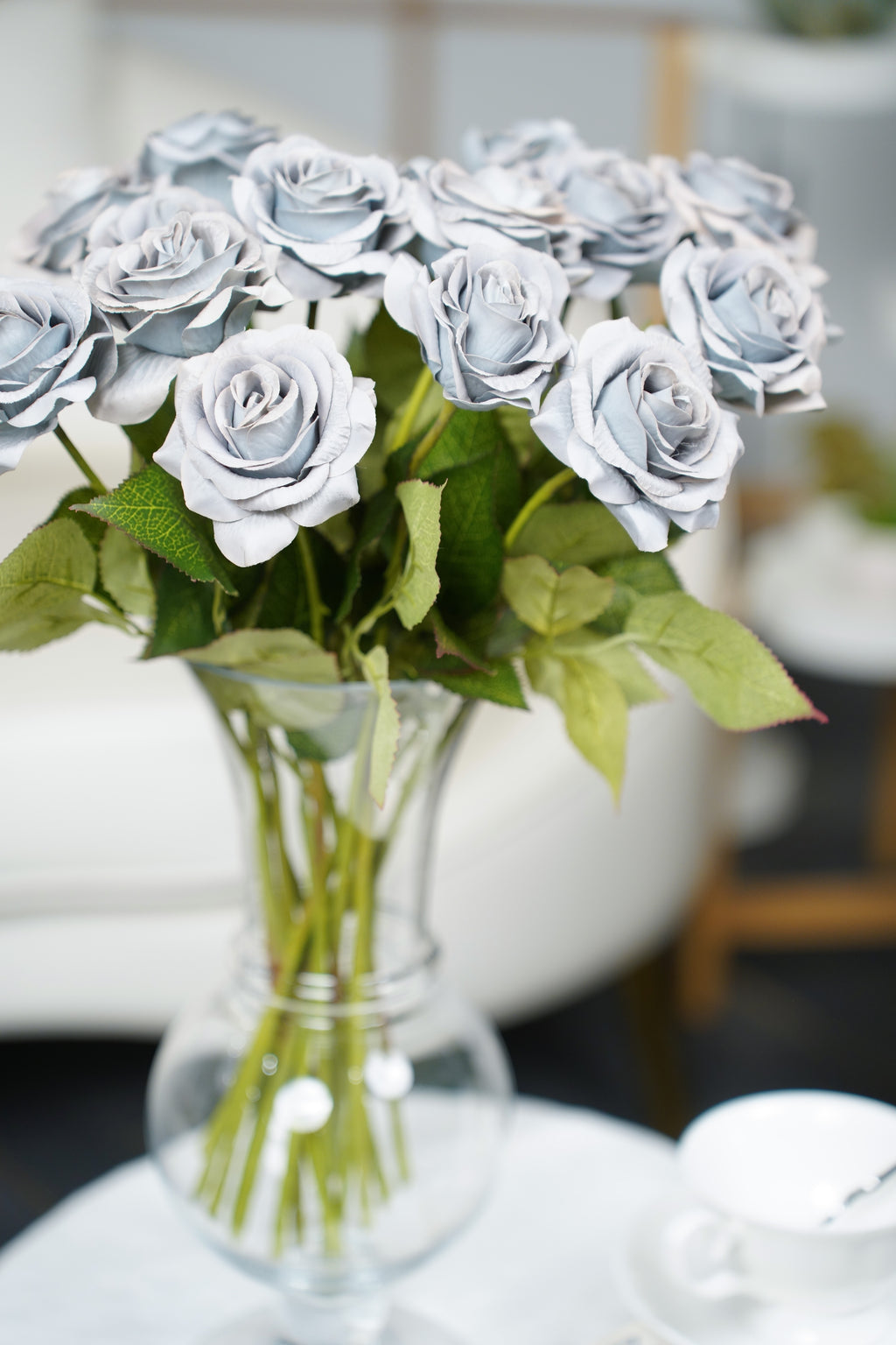 Painterly Rose Stem, 43cm