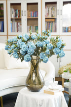 Vintage-Edge Garden Rose Stem, 66cm (6 heads)