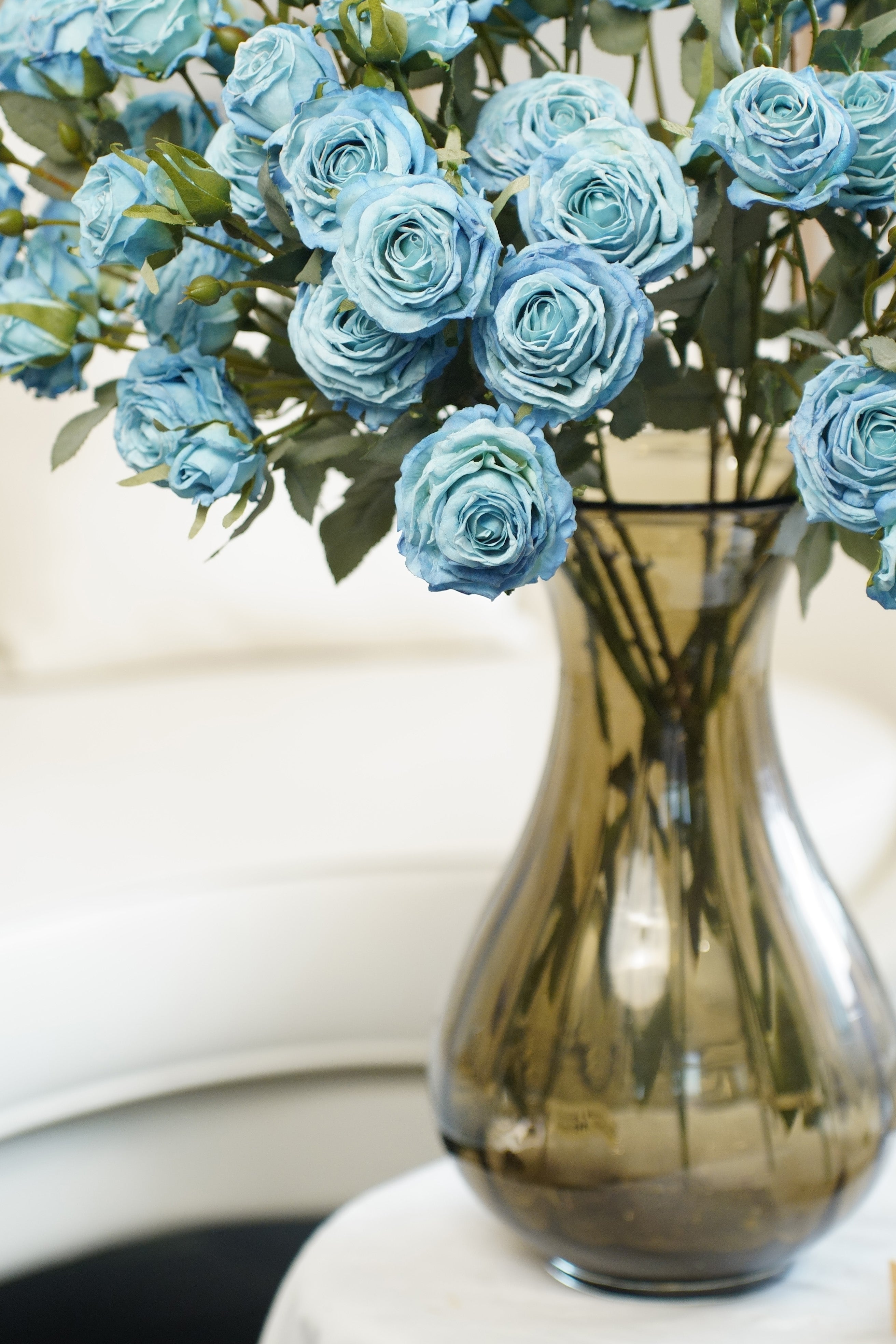 Vintage-Edge Garden Rose Stem, 66cm (6 heads)