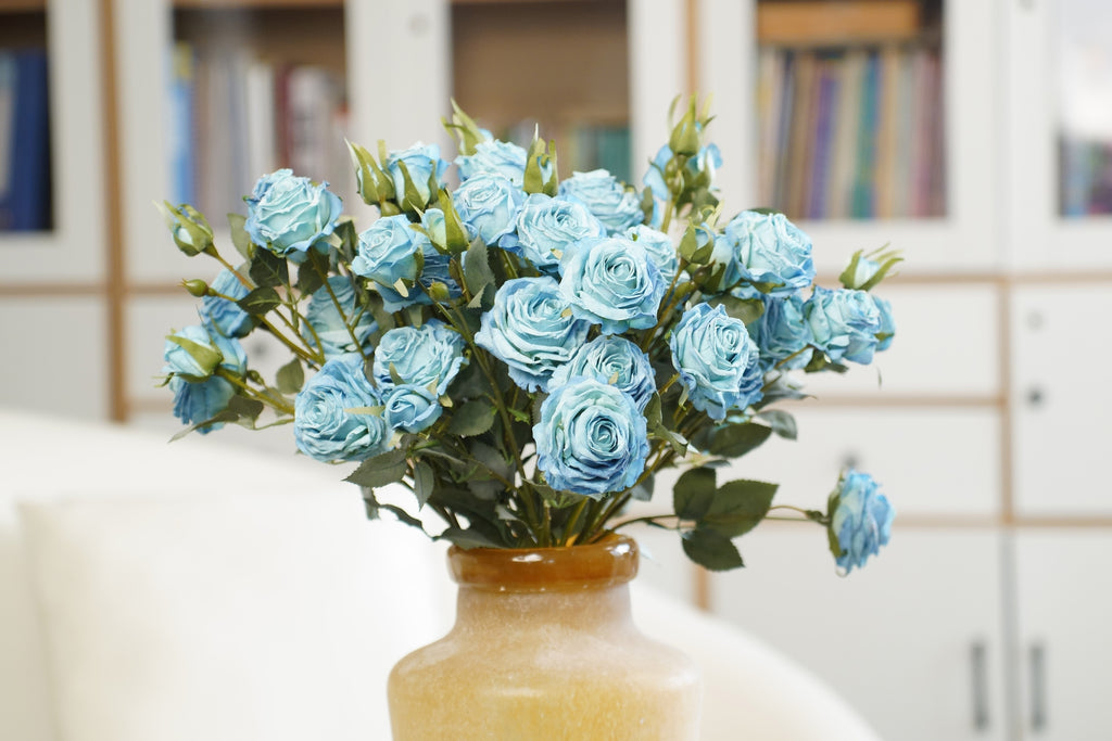 Vintage-Edge Garden Rose Stem, 66cm (6 heads)