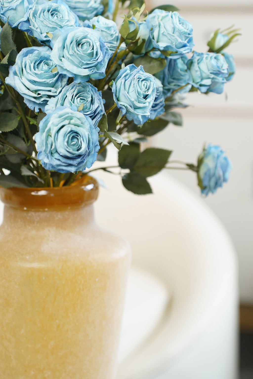 Vintage-Edge Garden Rose Stem, 66cm (6 heads)
