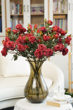 Vintage-Edge Garden Rose Stem, 66cm (6 heads)