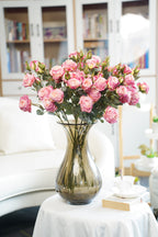 Vintage-Edge Garden Rose Stem, 66cm (6 heads)