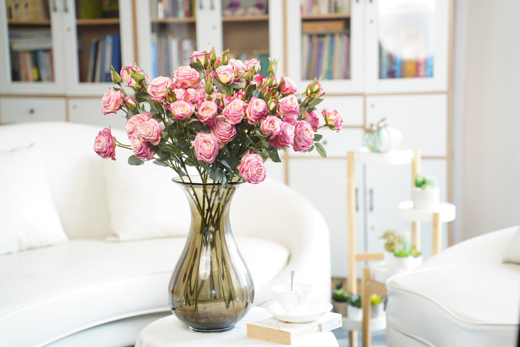 Vintage-Edge Garden Rose Stem, 66cm (6 heads)