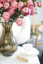 Vintage-Edge Garden Rose Stem, 66cm (6 heads)