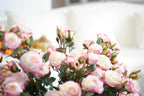 Vintage-Edge Garden Rose Stem, 66cm (6 heads)