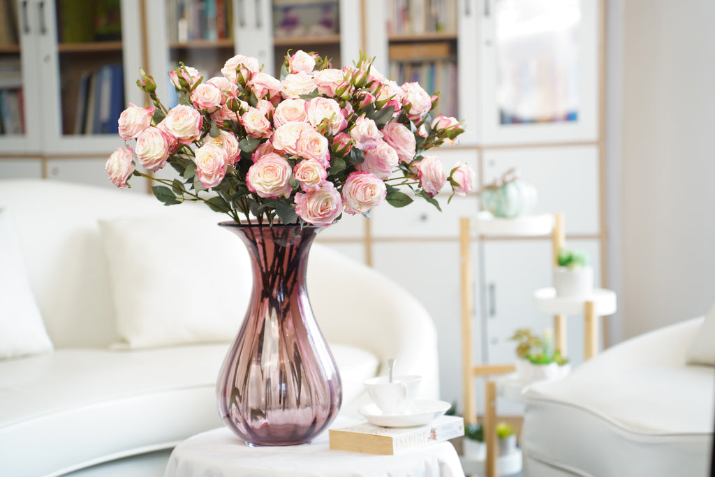 Vintage-Edge Garden Rose Stem, 66cm (6 heads)