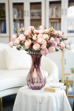 Vintage-Edge Garden Rose Stem, 66cm (6 heads)