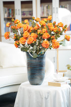 Vintage-Edge Garden Rose Stem, 66cm (6 heads)