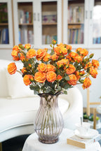 Vintage-Edge Garden Rose Stem, 66cm (6 heads)