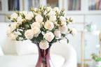 Vintage-Edge Garden Rose Stem, 66cm (6 heads)