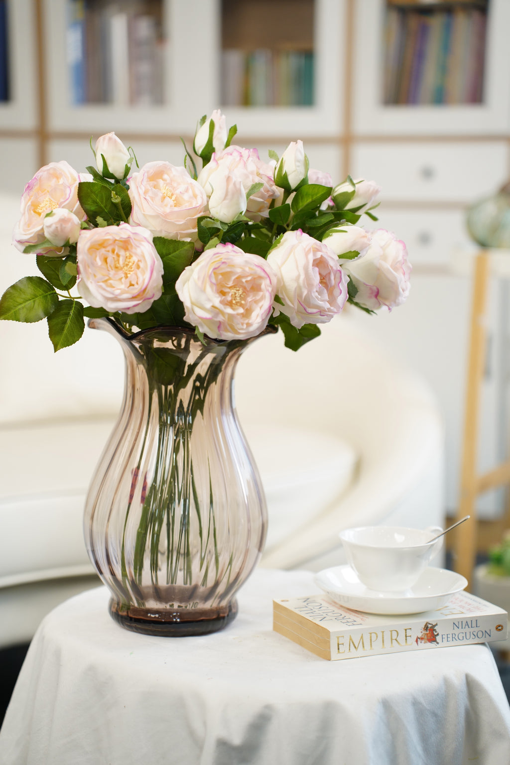 Aurelia Austin Rose Stem, 53 cm (Double Head)