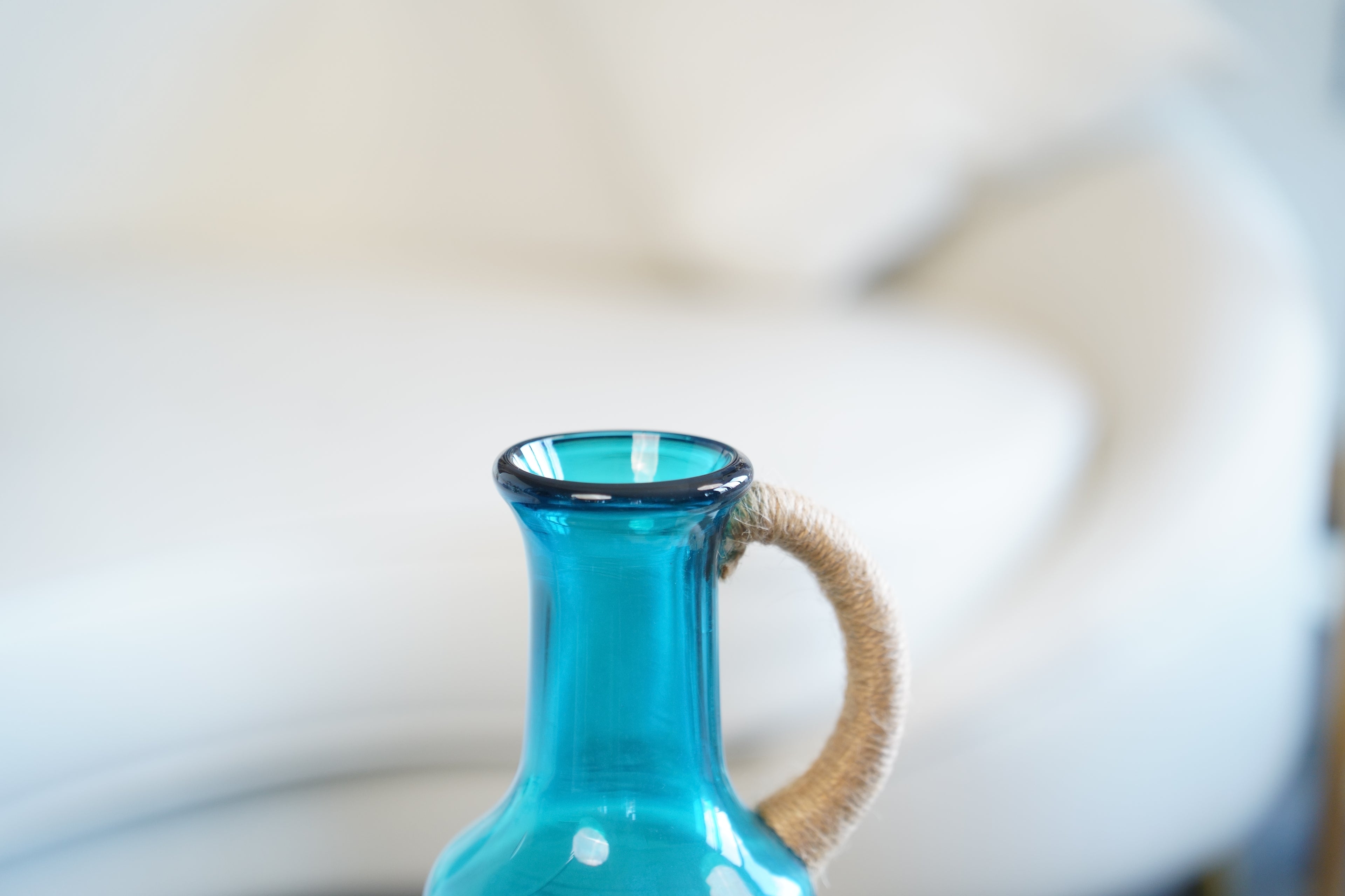 Harbour Aqua Glass Jug Vase (2 sizes)